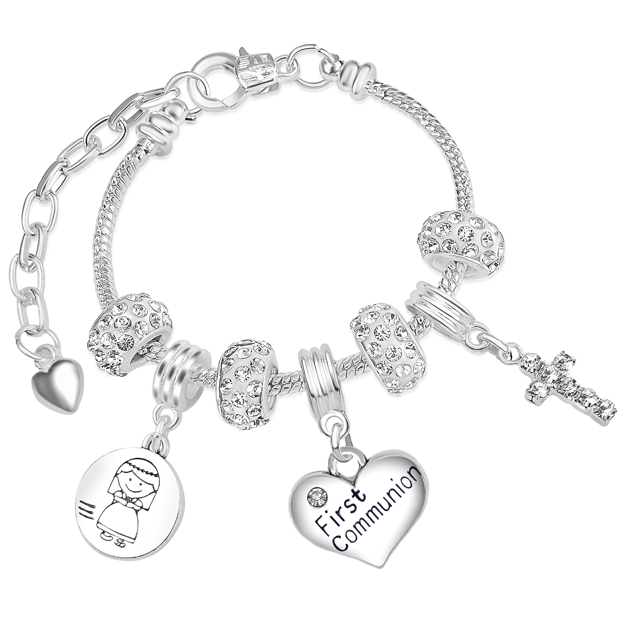 First Holy Communion Crystal Charm Bracelet and Gift Box (Style 2)