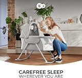 Kinderkraft LOVI 3in1 Baby Crib Cradle Travel Cot Rocker Gray 0-9 kg view 3