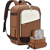 LOVEVOOK Travel Backpack for Women, 40L Carry On Backpack Flight Approved, Large Personal Item Bag Fits 17 inch Laptop, TSA Approved Luggage with 3 Packing Cubes,Waterproof Weekender Gym Essentials