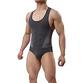 TESOON Men's Stretch Jockstrap Singlet Leotard Bodysuit Bodywear Underwear