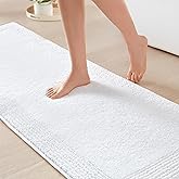 Madison Park Splendor Reversible 100% Cotton Tufted Bathroom Rug-3000 GSM Hotel Quality Luxurious Plush Medium Pile Bath Mat Absorbent, Quick Dry, Shower Room Décor, 24x72, White