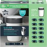 Tommee Tippee Twist and Click Nappy Bin Starter Set White 12 Refills view 2