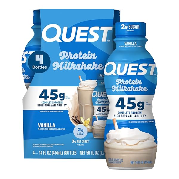 QUEST NUTRITION VANILLA PROTEIN SHAKE, 45G PROTEIN, 2G...