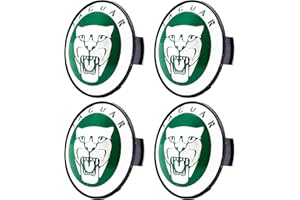 AULPEE Wheel Hub Center Cap Center Logo Emblem Hub Cover 59mm ABS Material Compatible with XE XF XJ F-Type F-PACE Accessories (JG Green)