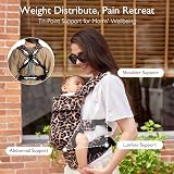 Momcozy Baby Carrier 3-24M Cotton Leopard Ergonomic 64-127cm Waist view 5