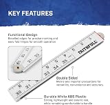 Faithfull Folding Rule 1 Metre White ABS Plastic with Metric Imperial view 4