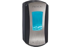 GOJO PROVON LTX-12 Touch-Free Foam Handwash Dispenser, Chrome/Black, for 1200 mL PROVON LTX-12 Foam Soap Refills (Pack of 1) - 1972-04