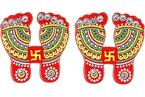 CHERKRAFT Shubh Labh/Laxmi Charan Door Stikcers Diwali Acrylic Rangoli Home Decor Floor Decorative (Design 1)