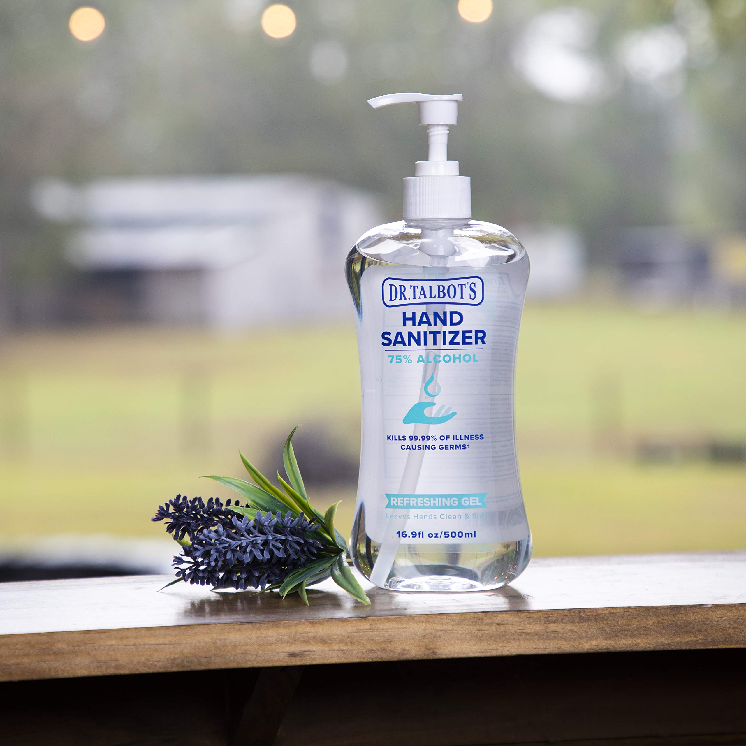 Dr. Talbot's Refreshing Gel Hand Sanitizer With Easy Pump, Fragrance Free, 16.9 Fl Oz