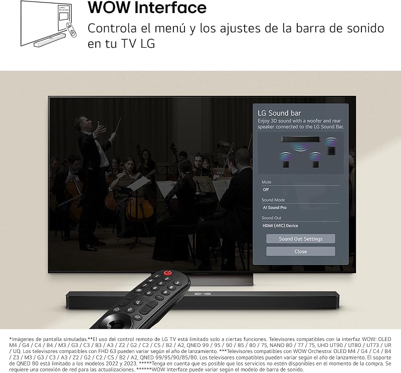 DS60TR - Barra de Sonido, Bluetooth, 440W, Negro