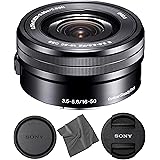 Sony SELP1650 16-50mm OSS Lens: Sony E PZ 16-50mm f/3.5-5.6 OSS Lens (Black) + AOM Pro Starter Bundle Kit Combo - Internation