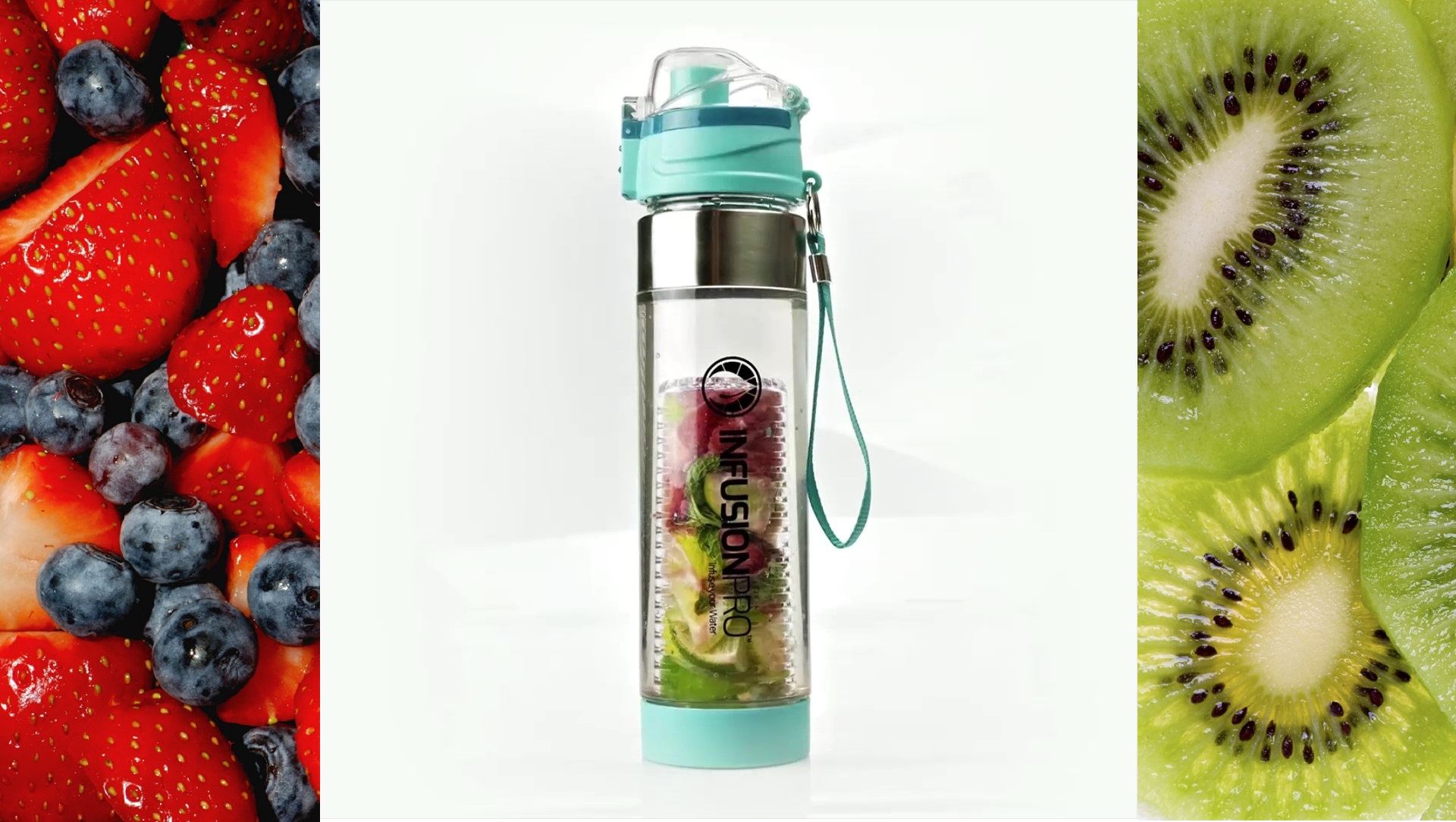 Infusion Pro 32 oz Fruit Infuser Water Bottle with Insulated Sleeve