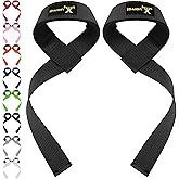 Lifting Straps for Weightlifting, Gym Wrist Wraps with Extra Hand Grips Support for Strength Training, Bodybuilding, Deadlift