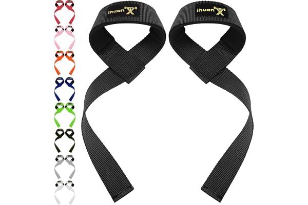 Lifting Straps for Weightlifting, Gym Wrist Wraps with Extra Hand Grips Support for Strength Training, Bodybuilding, Deadlift