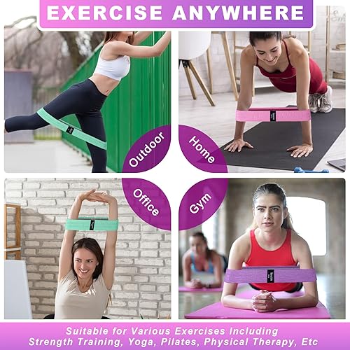 3pcs/Set Hip Resistance Bands Yoga Squat Elastic Band Latex Non-Slip Exercise Fitness Weight Loss Tension Band