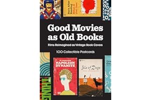 Good Movies as Old Books Postcards - Films Reimagined as Vintage Book Covers