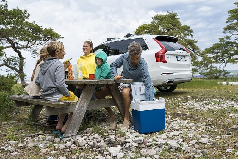 ME27 Glacière électrique portable, 26 litres, 12 V et 230 V pour voiture, camion, camping-car, bateau et prise de courant