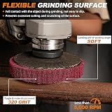 SI FANG 100mm Nylon Fiber Flap Disc 4 inch 320 Grit 5Pcs Polishing Wheel view 3