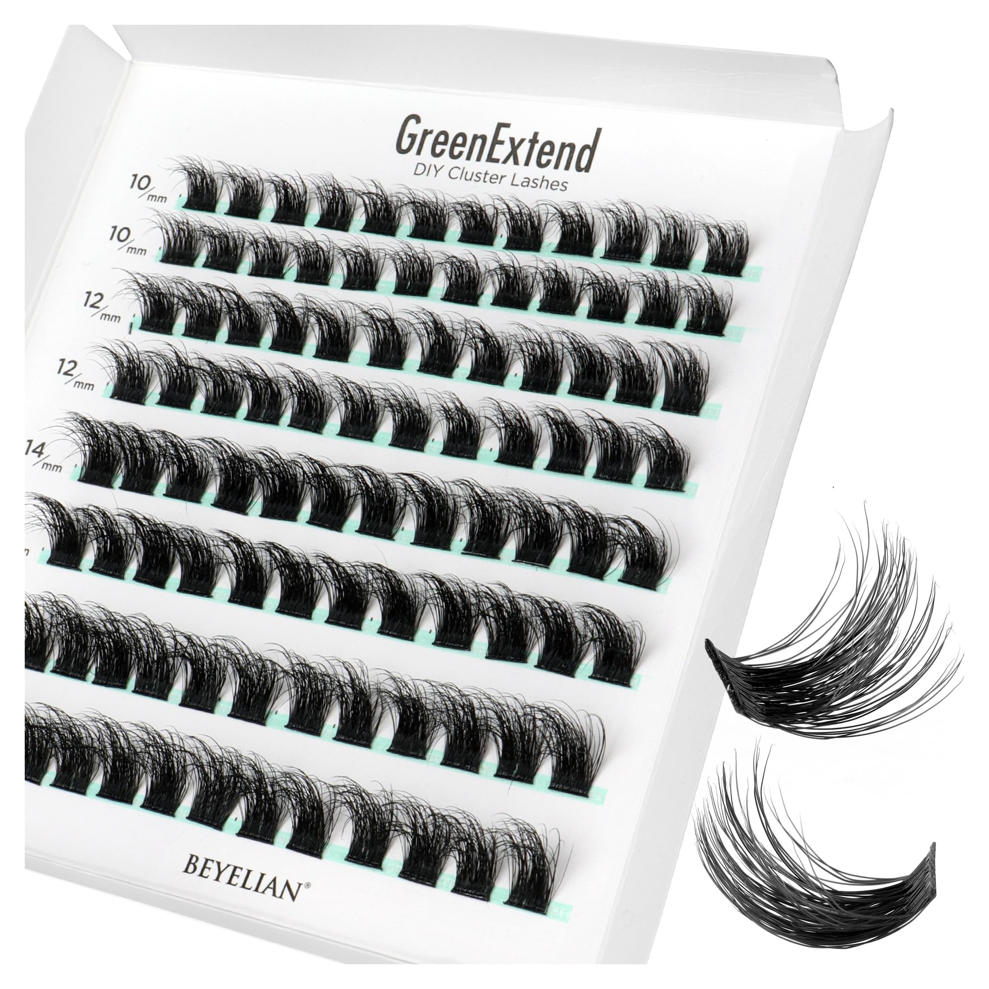BEYELIAN Cluster Lashes Wispy Eyelash Extensions 3D DIY Lash Clusters 10-16mm Multilayered Eyelash Clusters, Reusable Individual Lashes Cluster DIY at Home (ZJ09) — image 1