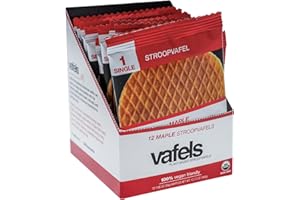 VAFELS Plant-Based Stroopwafel - Organic Stroopwafel for Exercise & Endurance Performance | Vegan | No Artifical Ingredients | Sports Nutrition Waffle & Healthy Snack | (Maple)