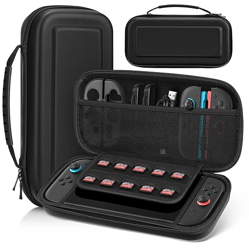 Ertisa Hard Carrying Case for NS Switch 2, Travel Carrying Case Storage Bag for Switch 2 Hard Shell Protection Case with Carry Handle N-S Switch 2 Portable Pouch for NS Switch 2 Console & Accessories