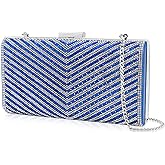 Docacan Sparkly Rhinestone Clutch for Bridal Glitter Metal Clasp Purse Formal Party and Wedding Evening Bag For Women