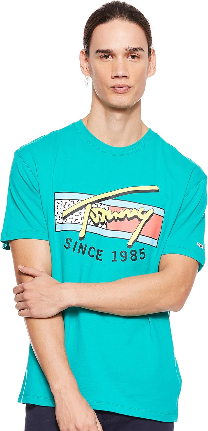 tommy jeans neon script