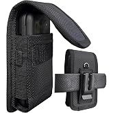 Maezar Flip Phone Case with Belt Clip and Loop, Durable Oxford Cloth Pouch Holster for TCL Flip 4 5G/3/Go Pro Classic, Alcatel Go, Nokia 2660/2780, Cingular, Wine 2 LTE, Jitterbug,