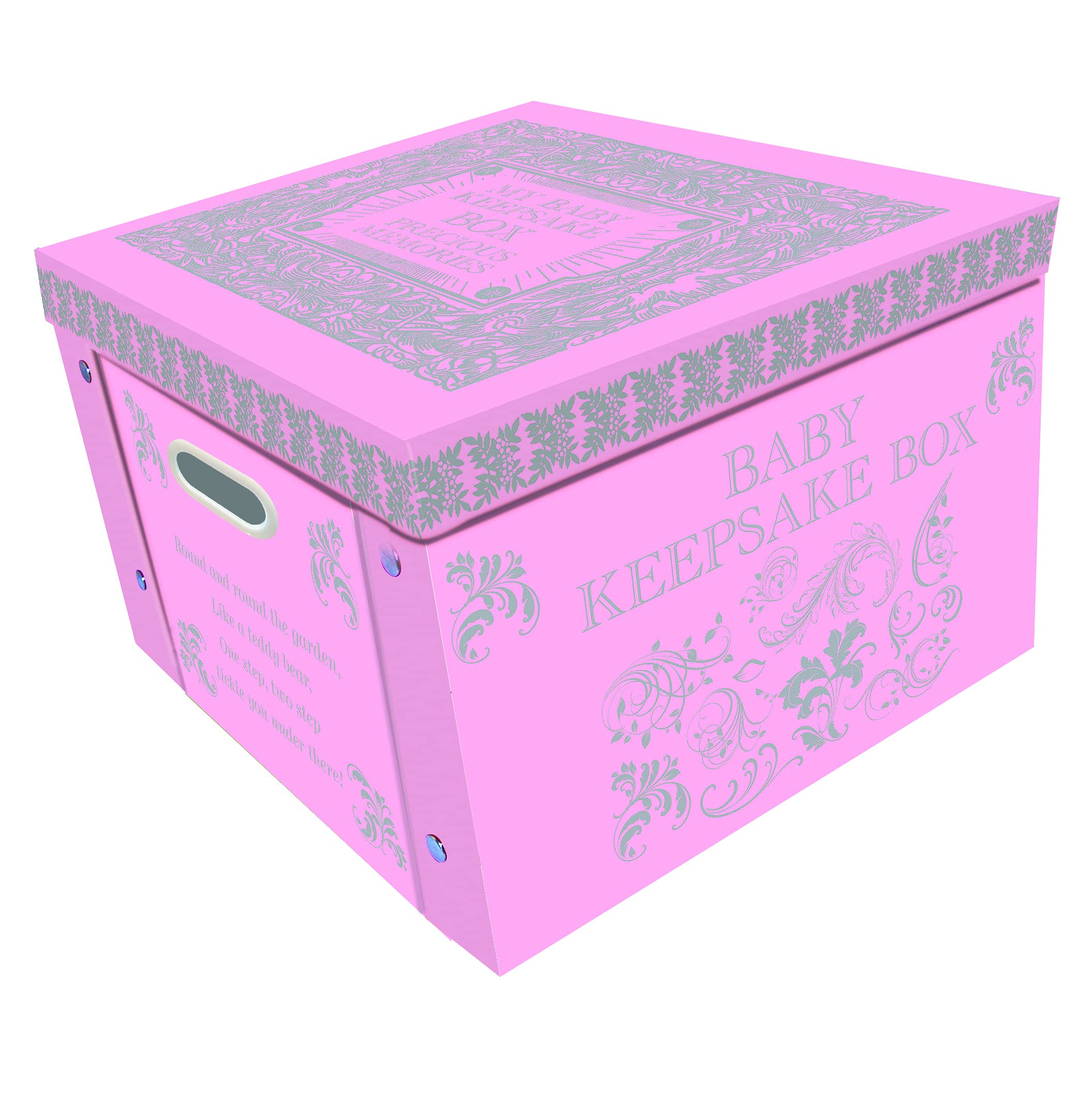 Robert Frederick Large Collapsible Memory Storage Box | Pink My Baby Keepsake Memory Box | The Perfect Gift Boxes For Any Newborn Baby Boy or Baby Girl