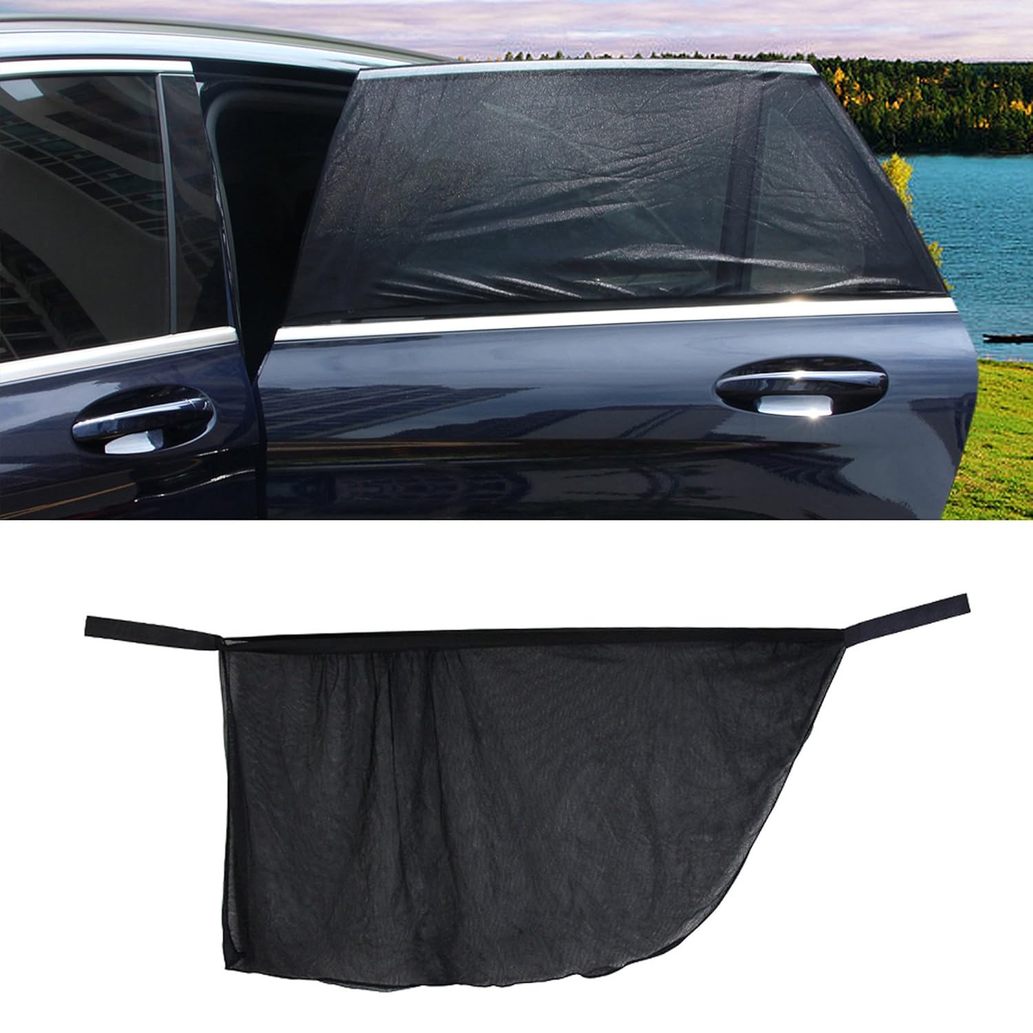 Kyc 車用 日焼け防止 B074k 赤ちゃんのお肌を守るメッシュカバータイプ車窓 砂除け 遮光サンシェード 車窓サンシェード 車窓網戸 車中泊に最適 風が通し 2枚入 その他 今年の新作から定番まで