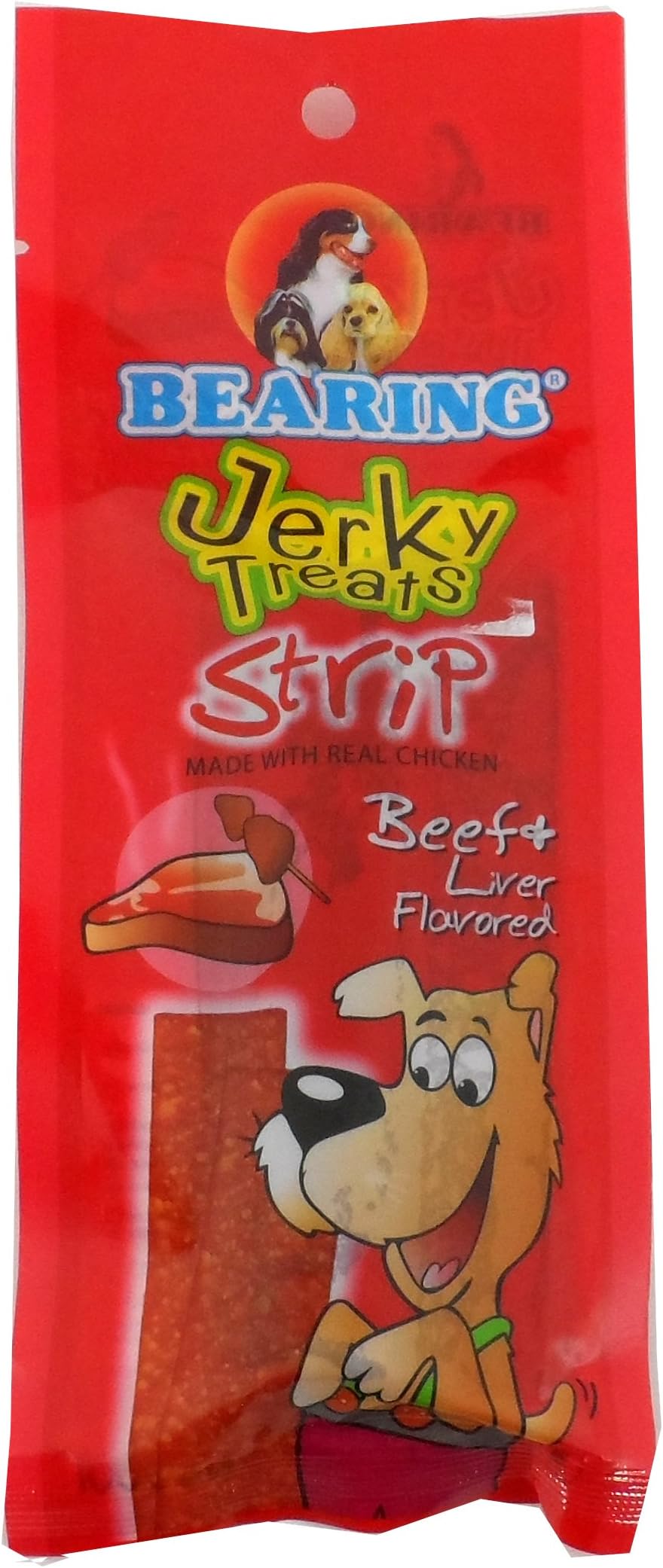 Bearing Jerky Treats Strip /Beef& Liver Flavored 50g X 6