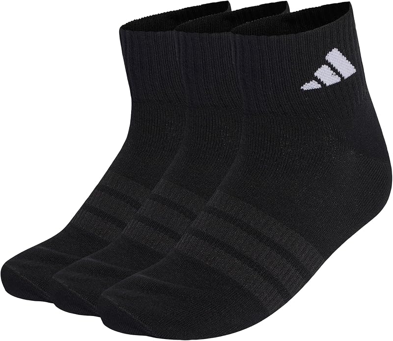 Unisex adulto Thin&Light Sportswear Ankle Socks 3 Pair Pack, black/black/white, 42-45
