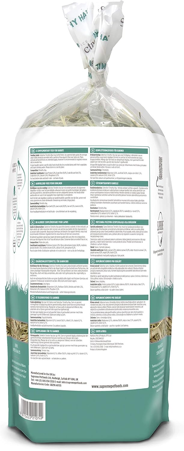 Supreme Science Selective Timothy Hay 400g, Transparent, 400 g (Pack of 1) - Image 3