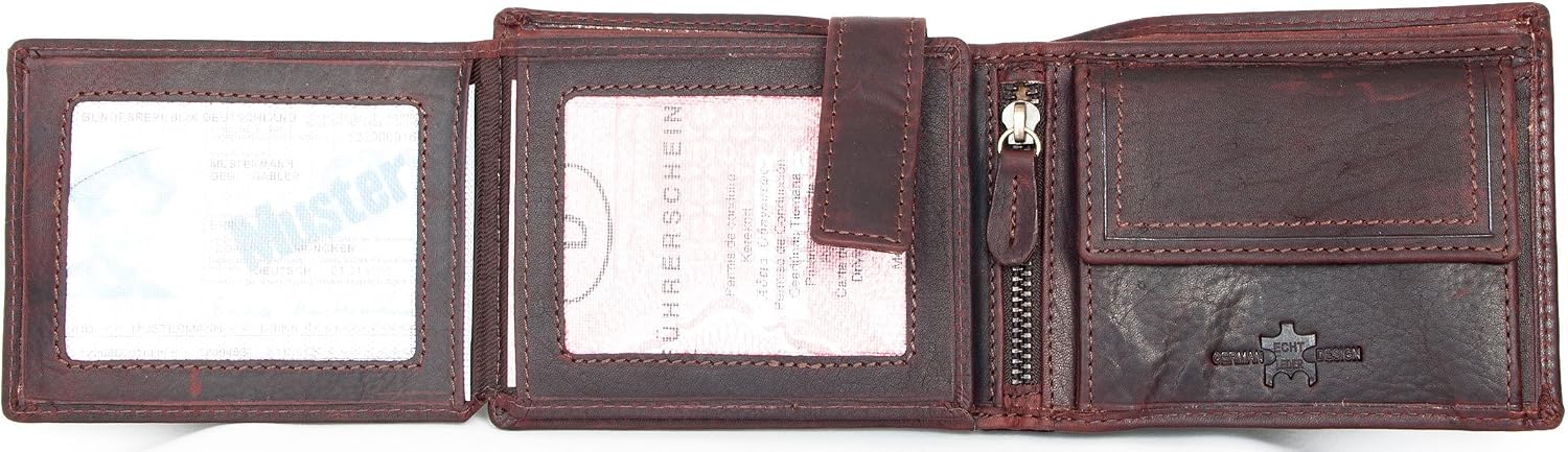 Natural strong glazed genuine leather Green Valley, Dark Brown - Image 4