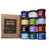 Speedball Mid-Fire Glaze, 4-Ounce Sample Set, Assorted Colors, 12 4-Ounce Jars for Pottery and Ceramics
