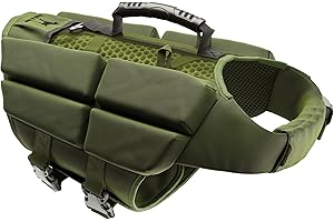 NOAH & PAW Dog Life Jacket, Human Standards Lifejacket Design, Dog Life Vest for Swimming and Boating, 3X Foam Support for Max Floating, Breathable Mesh, Salvavidas para Perros, Size M