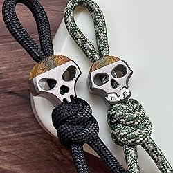 Titanium PEI Funny Skull Lanyard Beads Paracord