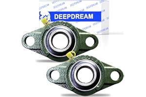 2 Pcs of DEEPDREAM UCFL204-12 Pillow Block Bearings, 3/4 inch Bore, 2 Bolt Flange Bearings, Self Alignment