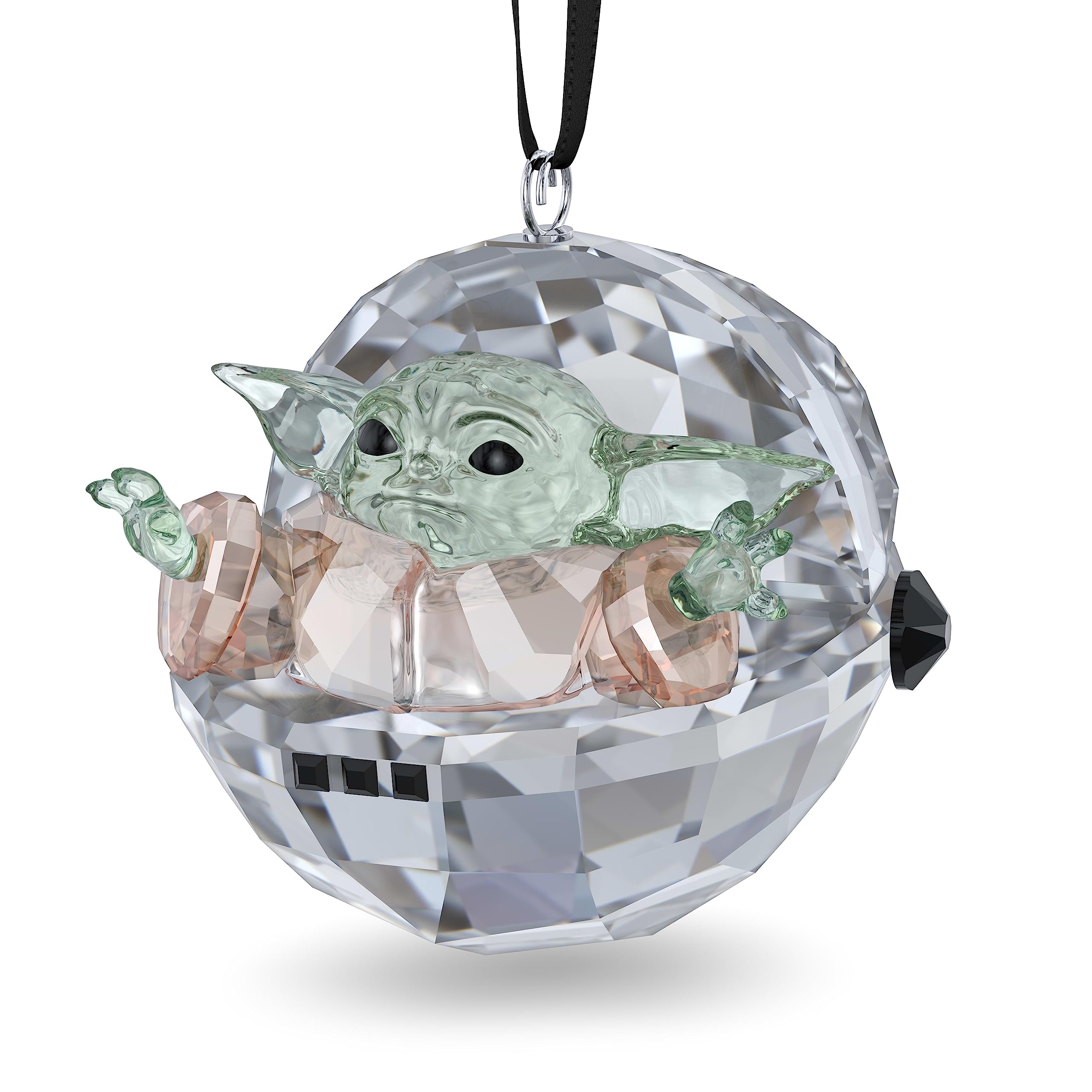 Swarovski Star Wars The Mandalorian Grogu Ornament, Multicolored Crystals, Hanging Decoration, Part of The Swarovski Star Wars Collection Image