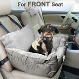 GoFirst Dog Car Seat Small Dogs Cats Waterproof Plush Silver Gray view 5