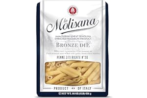 La Molisana Pasta, Penne Ziti Rigate, 1 Pound (Pack of 12)
