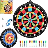 Magnetic Dart Board w/ 12 Darts, Kids Dartboard Gifts, Safe Indoor Outdoor Games for Kids 8-12, Teen Gifts for 6 7 8 9 10 11 12 13 14 Year Old Boys Girls