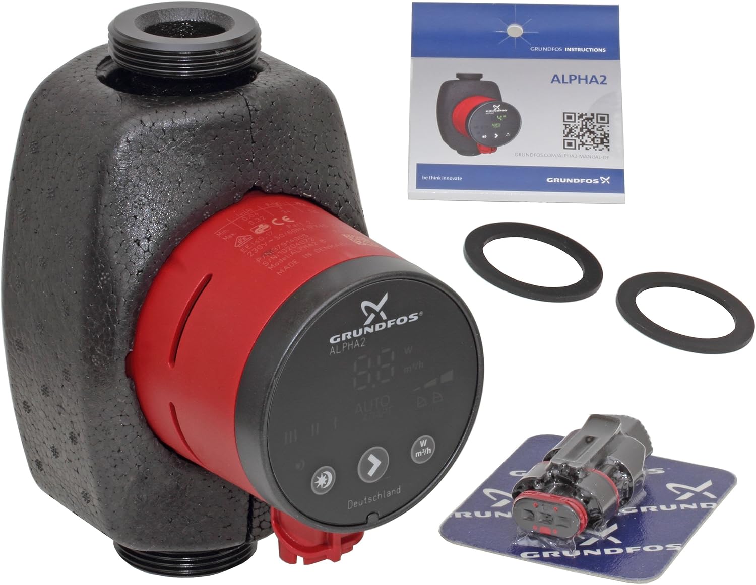 Grundfos Hocheffizienz-Umwälzpumpe Alpha2 25-60 N 180 mm: Amazon.de ...
