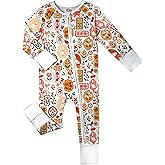 Weiwei Bamboo Viscose Baby Pajamas Boys Girls, 2-Way Zipper Romper, YKK, Preemie & Newborn Sleepers 0-24 Months