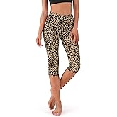 ODODOS Women's High Waisted Yoga Capris with Pockets, Tummy Control Non See Through Workout Athletic Running Capri Leggings