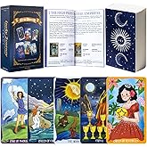 MUTIYZGJ Classic Hand Draw Tarot Cards Deck with Guidebook-Unique Art Tarot Card for Beginners to Experts