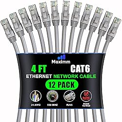 Maximm Cat 6 Ethernet Cable - 4 ft