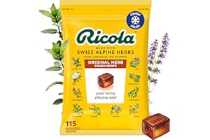 Ricola Original Herb Cough Drops with Menthol - Cough and Sore Throat Relief - 115 Count - Herbal Throat Lozenges