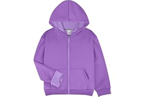 BIG ELEPHANT Boys' Zip Up Hoodie Sweatshirt with Pockets, Fleece & Soft Cotton Coat for School and Daily Wear