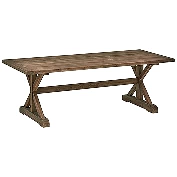 Rustic Wood Brinley Fixed Dining Table